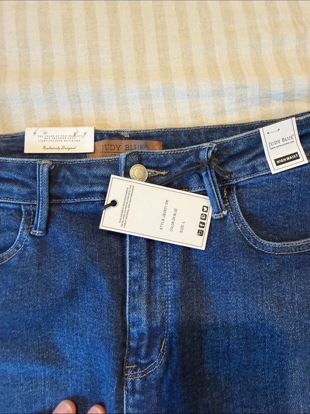 Judy Blue Medium Wash Denim Pencil Skirt with Back Slit - Picture 2 of 7